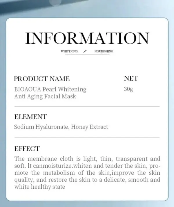 Pearl Extract Anti-aging Facial Mask’s 30gr - Image 6