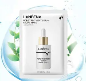 Porų mažinimo serumo veido kaukės