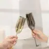 Elegant Stainless Steel GOLD Champagne Glasses – Set of 2 (280ml) - Image 2