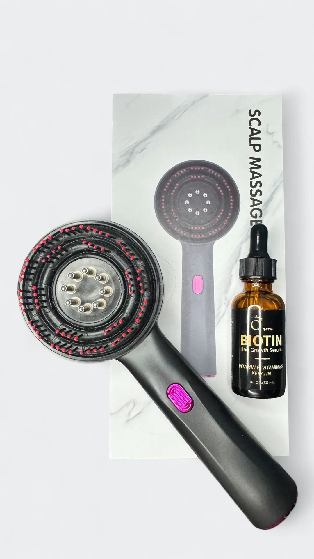 Infraraudonųjų Spindulių Skalpo Masažuoklis - su serumo įvedimo funkcija