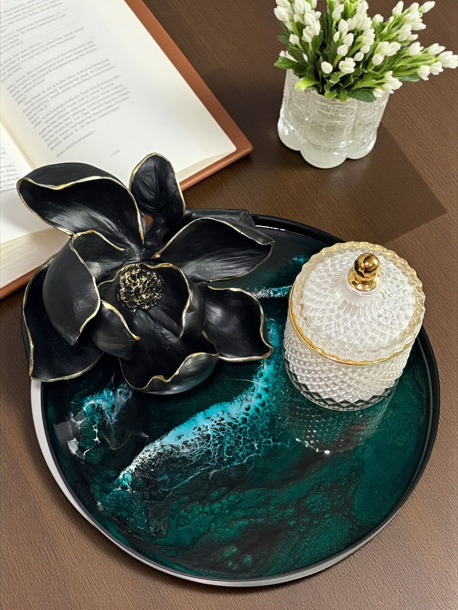 Tray/Set ,,Enchanted Emerald''
