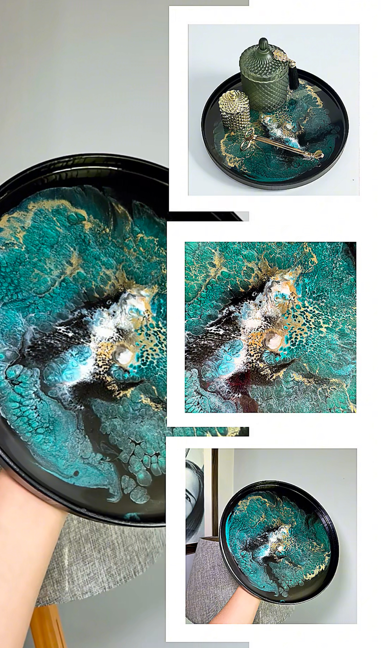 Home Tray - ,,Royal Emerald Glow'' - Image 6