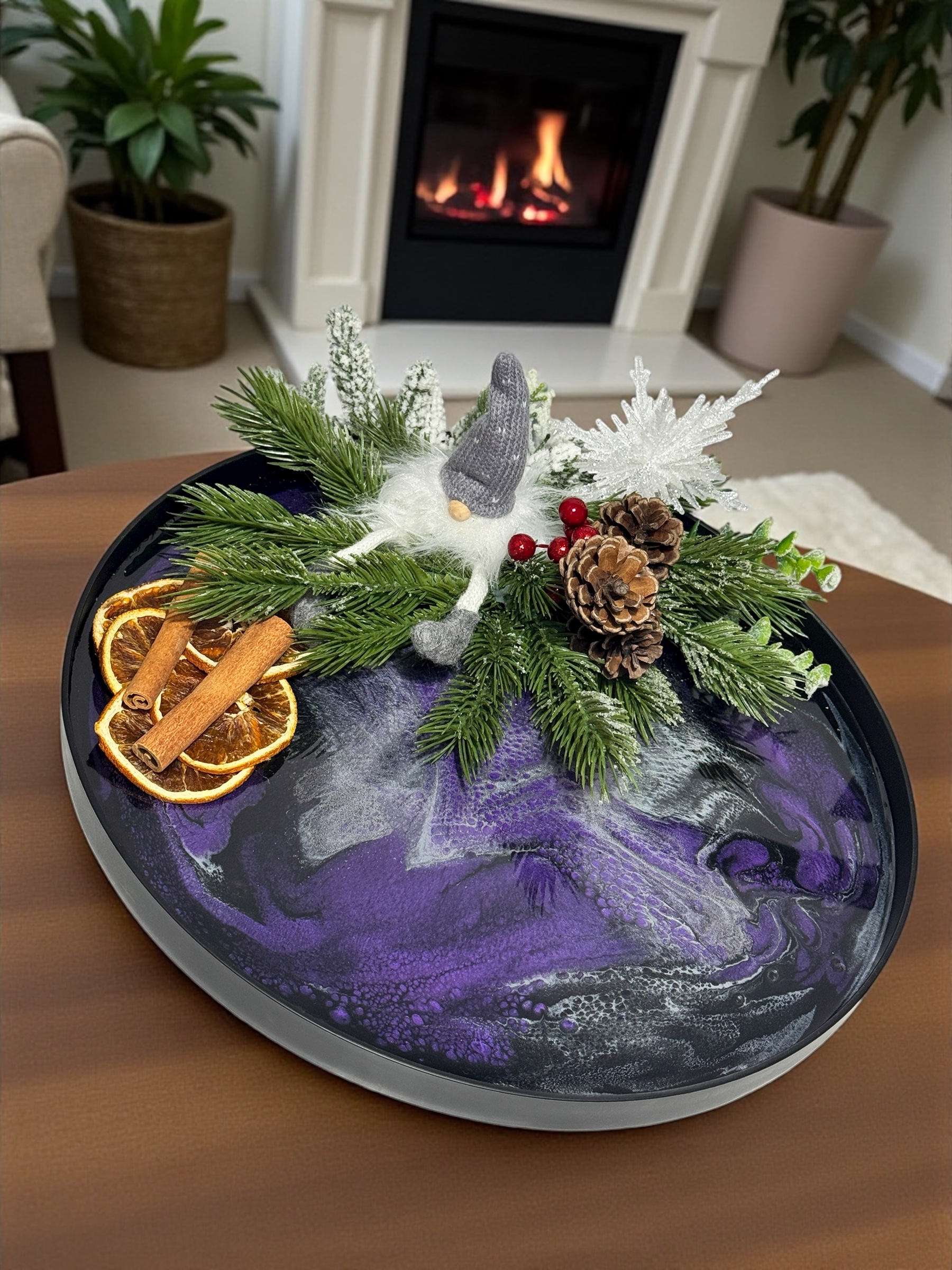 A Winter Tale in Purple - Tray - Image 4