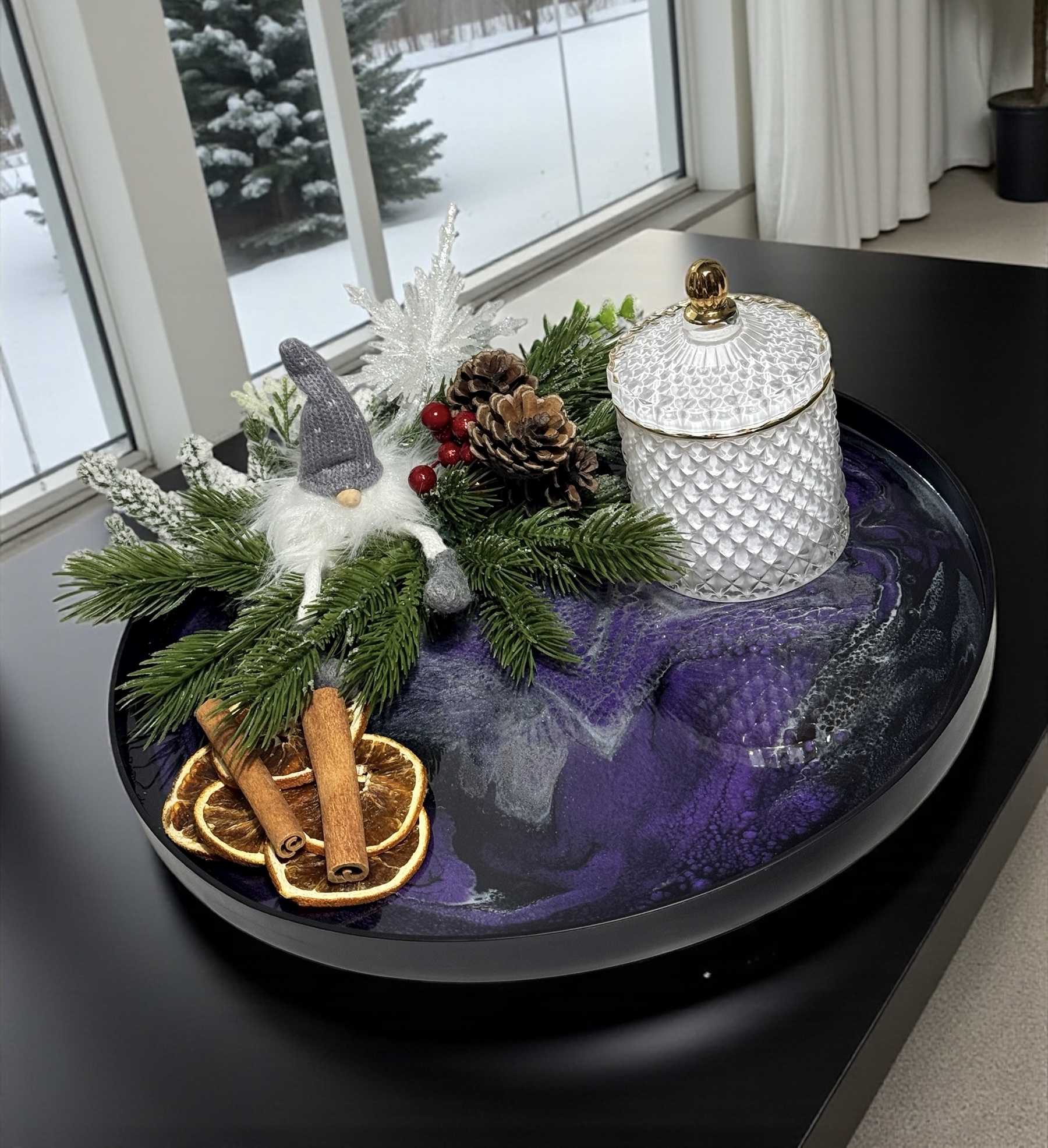 A Winter Tale in Purple - Tray - Image 5