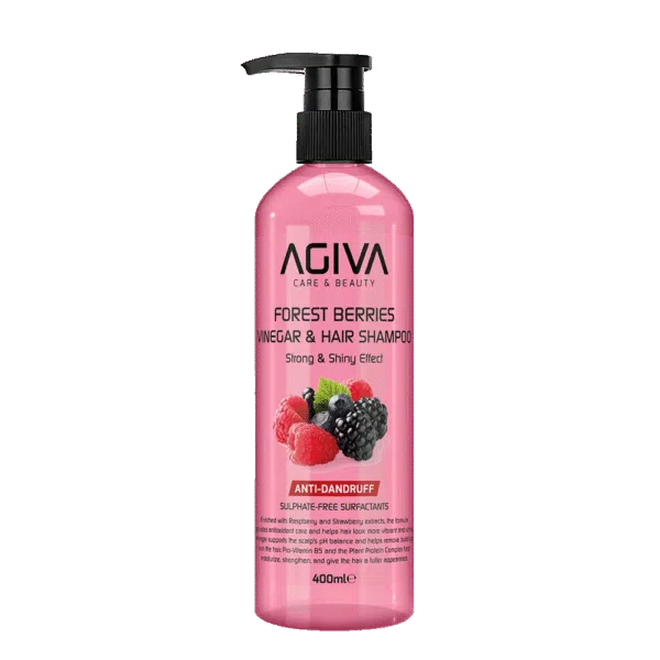 AGIVA - FOREST BERRIES VINEGAR SHAMPOO – Hair Shampoo with Vinegar, Raspberry & Strawberry Extracts 400ml