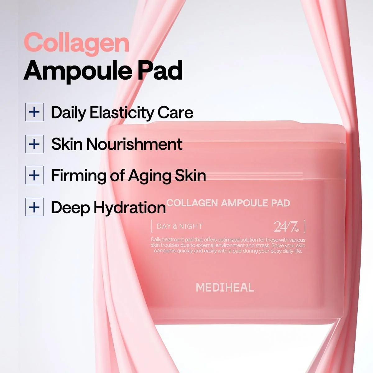 Mediheal - Toner Ampoule Pads Collagen & Ceramide 100 pieces - Image 3